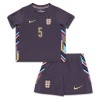 Conjunto (Camiseta+Pantalón Corto) Inglaterra Stones 5 Segunda Equipación Euro 2024 - Niño